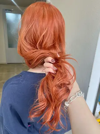 ロング ハイトーンカラー🍑 心斎橋のヘアスタイル