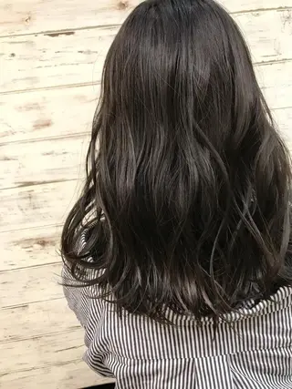 セミロング カラー パーマ 日比 貴大/ minim hairのヘアスタイル