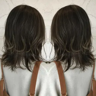 ミディアム カラー Jill franc ＿ ayanoのヘアスタイル