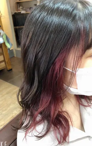セミロング カラー 清永 隆二のヘアスタイル