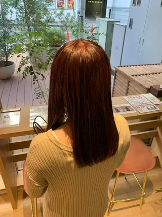 ミディアム 縮毛矯正 髪質改善 鈴木のヘアスタイル