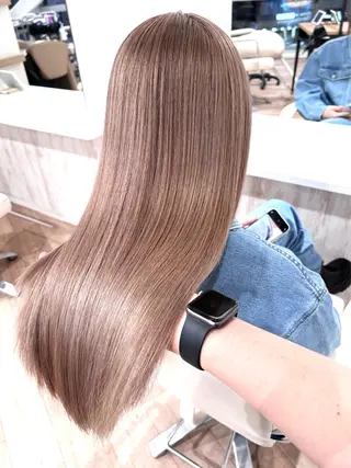 セミロング カラー お肌トーン🆙カラー 全ての女性を艶髪にのヘアスタイル