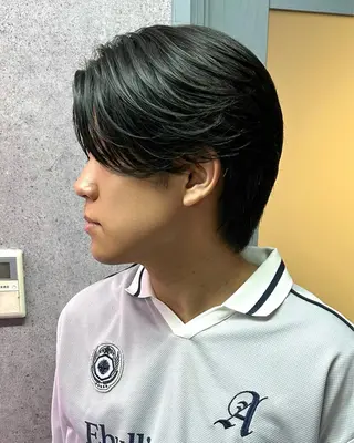 ミディアム メンズ メンズ専門 スタイリスト前田雄輝のヘアスタイル