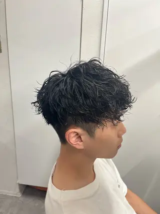 ショート パーマ メンズ メンズカット メンズパーマヤマザキのヘアスタイル