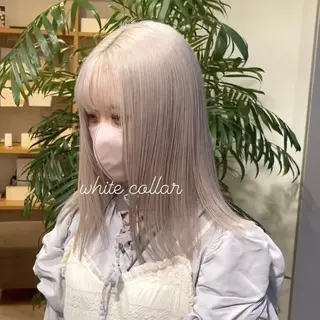 セミロング 江坂エリア最安値◎ ブリーチ*土田のヘアスタイル