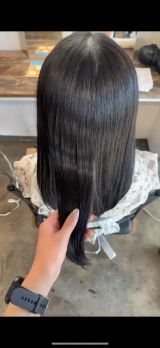 セミロング カラー 🩷ブリーチなし韓国 へア🩷HARUKAのヘアスタイル