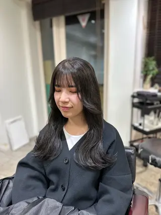 ロング カラー ボブ/レイヤー/透明 感カラー/dai🌿のヘアスタイル