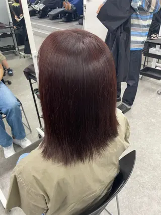 セミロング カラー トレンド暖色ヘア♥️ miu♥️のヘアスタイル