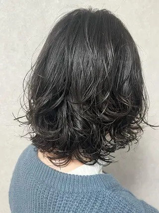 ミディアム パーマ MIKOTO/マンツ ーマン/髪質改善🤎のヘアスタイル