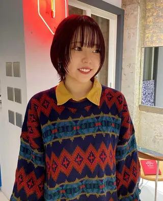 ミディアム カラー 丹治 一輝ボブ/ショートのヘアスタイル