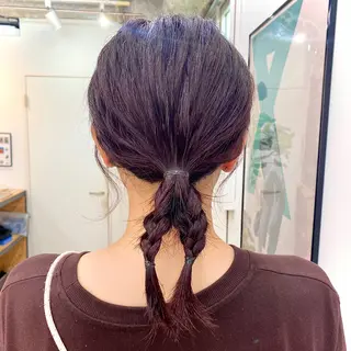 ミディアム カラー ヘアアレンジ 暖色カラー/天神/ ヘイマサクラのヘアスタイル