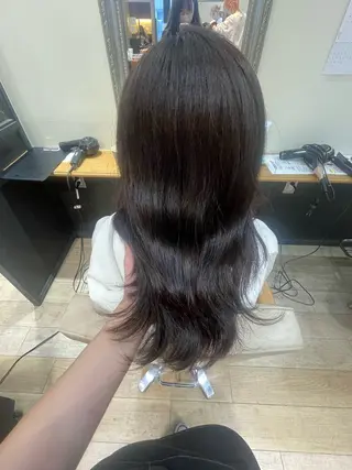 セミロング カラー 松尾 遥花のヘアスタイル