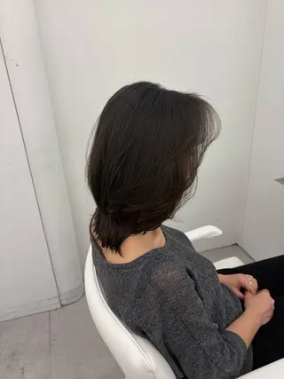 ミディアム 韓国ヘア/レイヤー/ 顔まわり足立遥奈のヘアスタイル