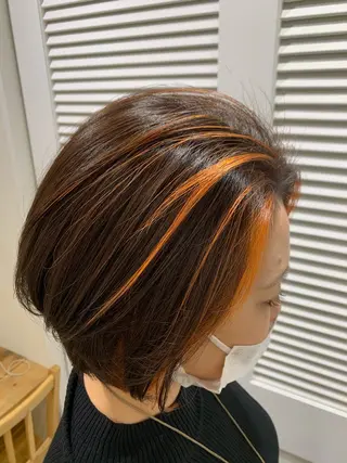 ショート 渋谷ハイトーン/ デザインカラー阿部のヘアスタイル