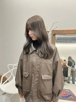 セミロング カラー ヘアアレンジ esu 心斎橋店所属・ena/ブリーチなし 心斎橋・ベージュ🎀のヘアスタイル