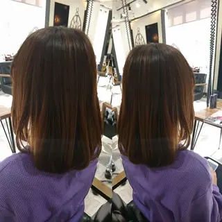 ミディアム ACROあべの店所属・艶カラー/インナー /グラデ/大西小百合のヘアスタイル