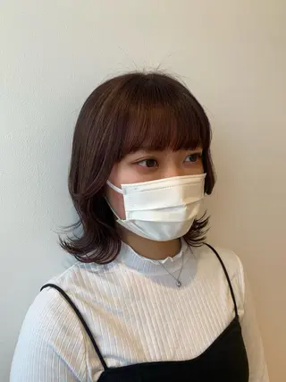 ミディアム カラー ヘアアレンジ ayumi🌈 インナーカラー🌈のヘアスタイル