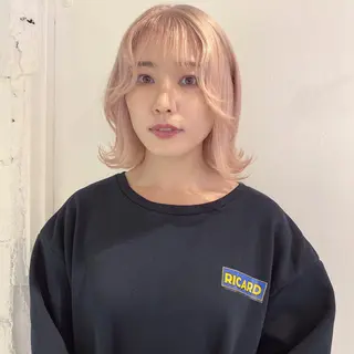ミディアム カラー ORIKA 美容室のヘアスタイル