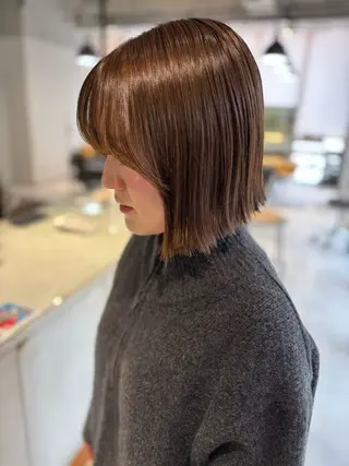 ショート カラー 園田あずさ/髪質改善 /透明感カラーのヘアスタイル