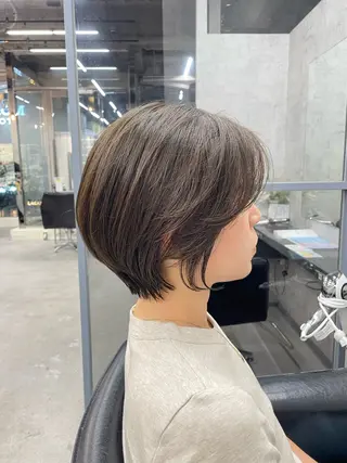 ショート カラー レイヤー×顔周 り×髪質改善/MIUのヘアスタイル