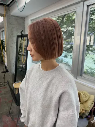 ミディアム カラー パーマ ヘアアレンジ 心斎橋美容室 Junのヘアスタイル