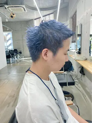 ショート カラー ヘアアレンジ メンズ son hair HIROEのヘアスタイル