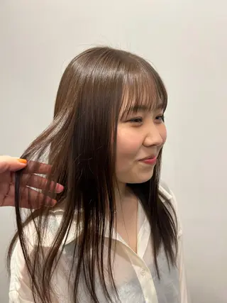 ロング レイヤーカット/ パーマ‪/表参道のヘアスタイル