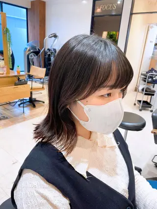 ミディアム 韓国トレンドヘア しゅーやのヘアスタイル