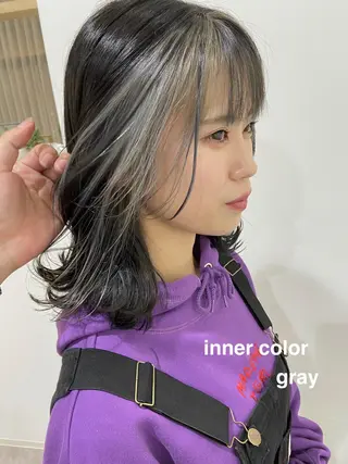 ミディアム カラー merc.🌿💚 八幡真衣のヘアスタイル