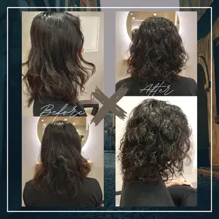 ミディアム メンズ パーマ GR 髪質改善トリートメント×ヘッドスパ【ジーアール】所属・🌺中村🌺毎日楽し くなる髪をご提案✨のヘアスタイル