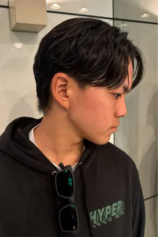 ショート パーマ メンズ 曲がる縮毛矯正 髪質改善/西尾 幸樹のヘアスタイル