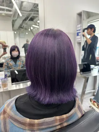 ミディアム カラー ヘアアレンジ ⭐️柏木皇気ブリーチ ムラ修正/他店直しのヘアスタイル