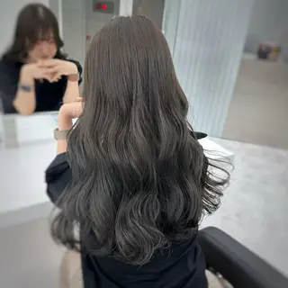 ロング カラー ダブルカラー 韓国ヘアKYONのヘアスタイル