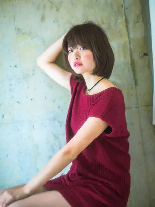 ミディアム 福島 浩司のヘアスタイル