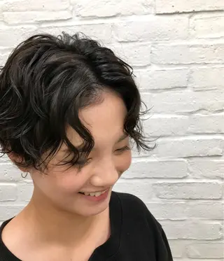 ショート カラー パーマ ショートヘア相談所✨ 澤里大のヘアスタイル