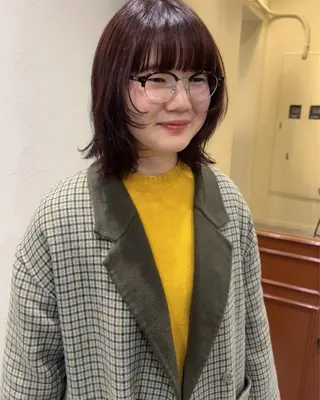 ミディアム カラー rena ✶伏見/パーマのヘアスタイル