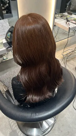 ロング カラー 🎀リ  お🎀 縮毛矯正/Wカラーのヘアスタイル
