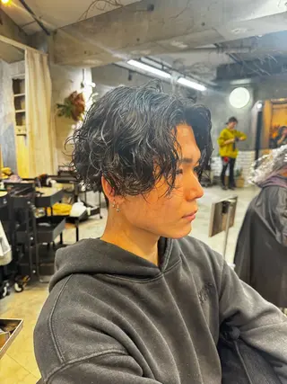 パーマ メンズ カラーモデル募集中 🎨三ッ峰悠貴のヘアスタイル