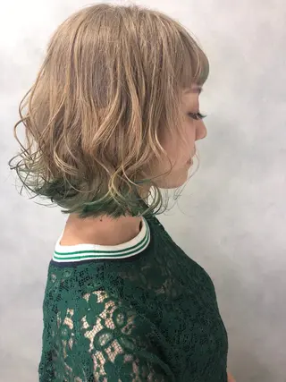 ミディアム 推しカラー🌙 RIHOのヘアスタイル