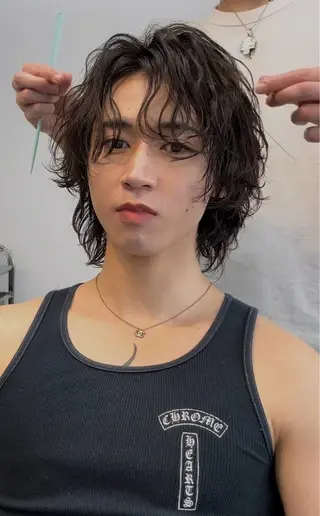 ミディアム パーマ メンズ 11.12月限定割引 fifth前比嘉💥のヘアスタイル