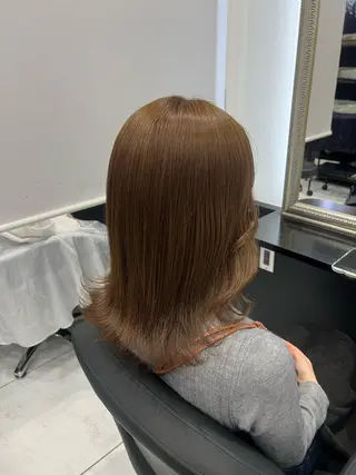 ミディアム カラー YUDU🍊 germe/ジェルムのヘアスタイル