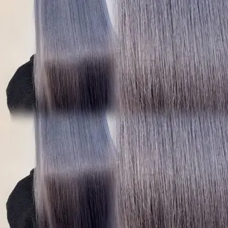 セミロング カラー パーマ ブリーチ矯正💐 ミルクティー💐ナオのヘアスタイル