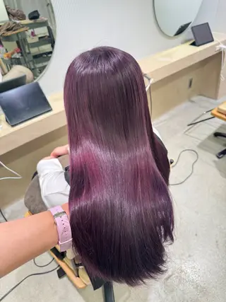 カラー ulu名古屋栄所属・落合しほ/韓国ヘア/ 髪質改善/縮毛矯正のヘアスタイル