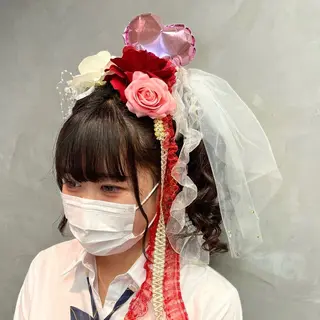 ヘアアレンジ 艶暖色カラー🍒 縮毛矯正ほののヘアスタイル