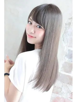 セミロング カラー 渡邊 健一のヘアスタイル