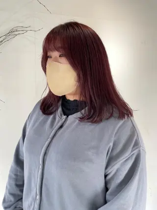 ミディアム カラー silo所属・silo MOKA 顔周りカット🦦のヘアスタイル