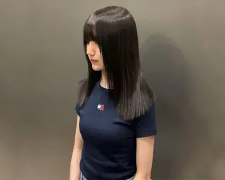 ミディアム カラー こせ 煌星のヘアスタイル