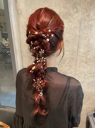 ヘアアレンジ 透明感カラー/ アレンジ/篠崎渚彩のヘアスタイル