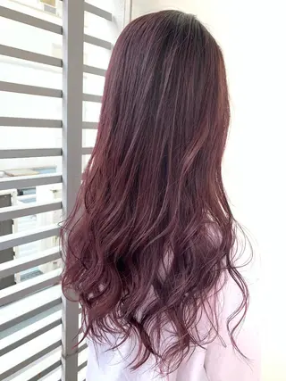 ロング カラー ヘアアレンジ kei/透明感カラー /ベージュ/髪質改善のヘアスタイル