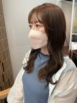 セミロング カラー gotoday　shaire　saron所属・miu. ボブ/透け感カラーのヘアスタイル